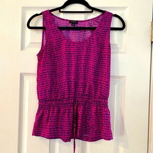 Ann Taylor pink and blue shirt